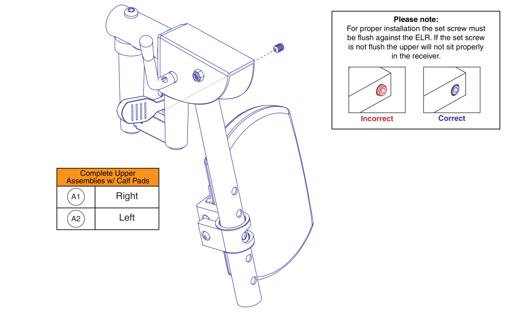 Heavy Duty Elr Upper W/ Calf Pad parts diagram