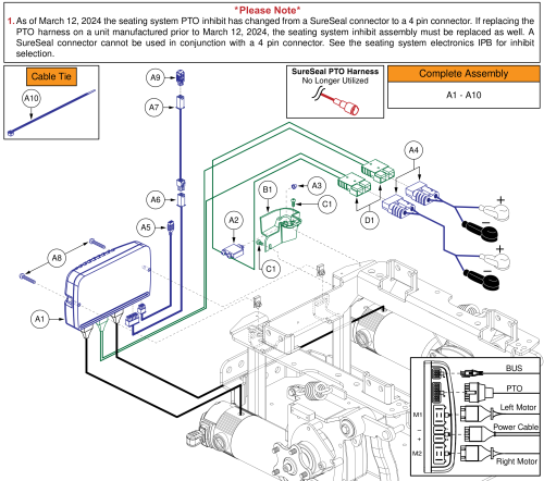 Ne+ Base Electronics, Tilt Thru Toggle, Q6 Edge 2.0 parts diagram