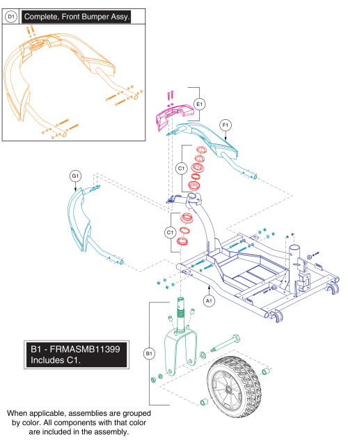 Front Frame Assy parts diagram