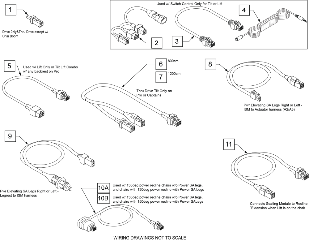 Wiring Q500h Pro & Captains parts diagram
