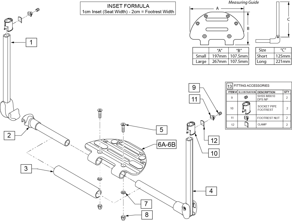 Platform Ultra Lite Footplate parts diagram