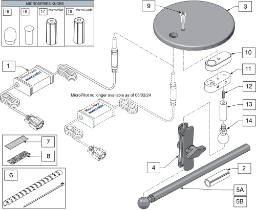 Microseries Joysticks Micro Guide In Space Disk parts diagram