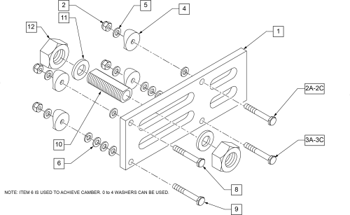 Axle Plate Double Slotted Amputee parts diagram