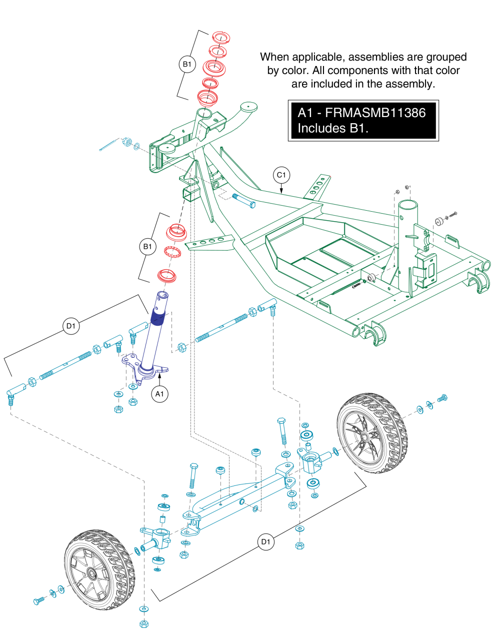 Front Frame Assy parts diagram