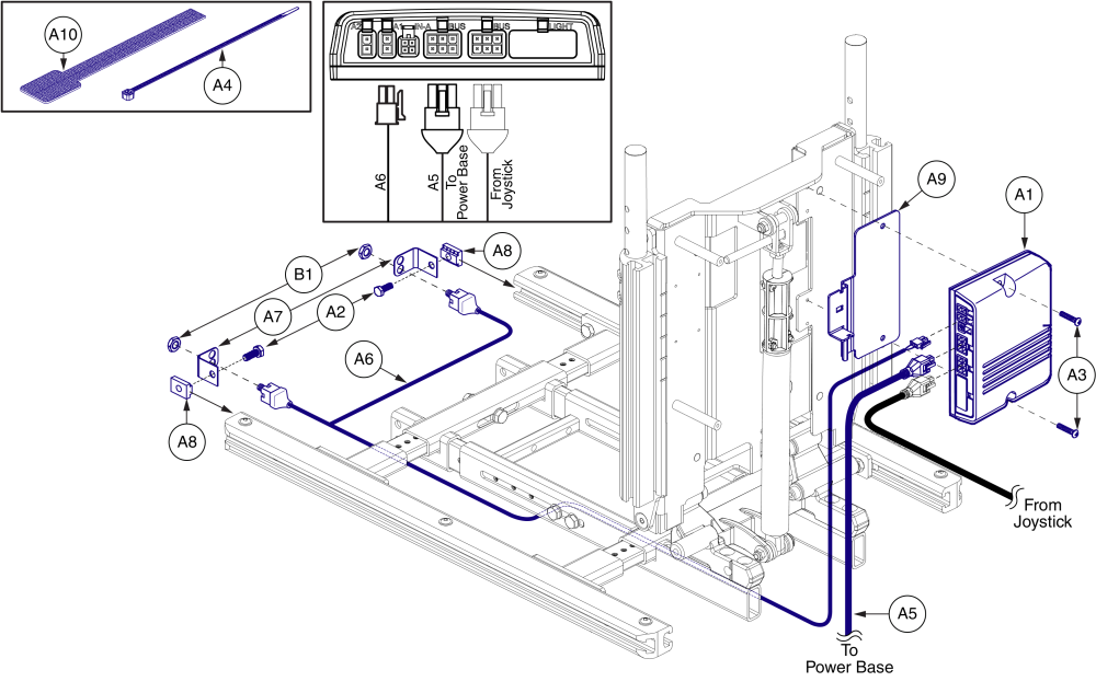 Static Seat W/ Combined Legs, Am2, Wiring, And Hardware, Tb3 / Ne+ parts diagram