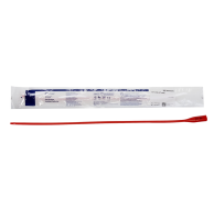 Dover™ Red Rubber Urethral Catheter – Robinson Tip, 16 Inch (Intermittent)