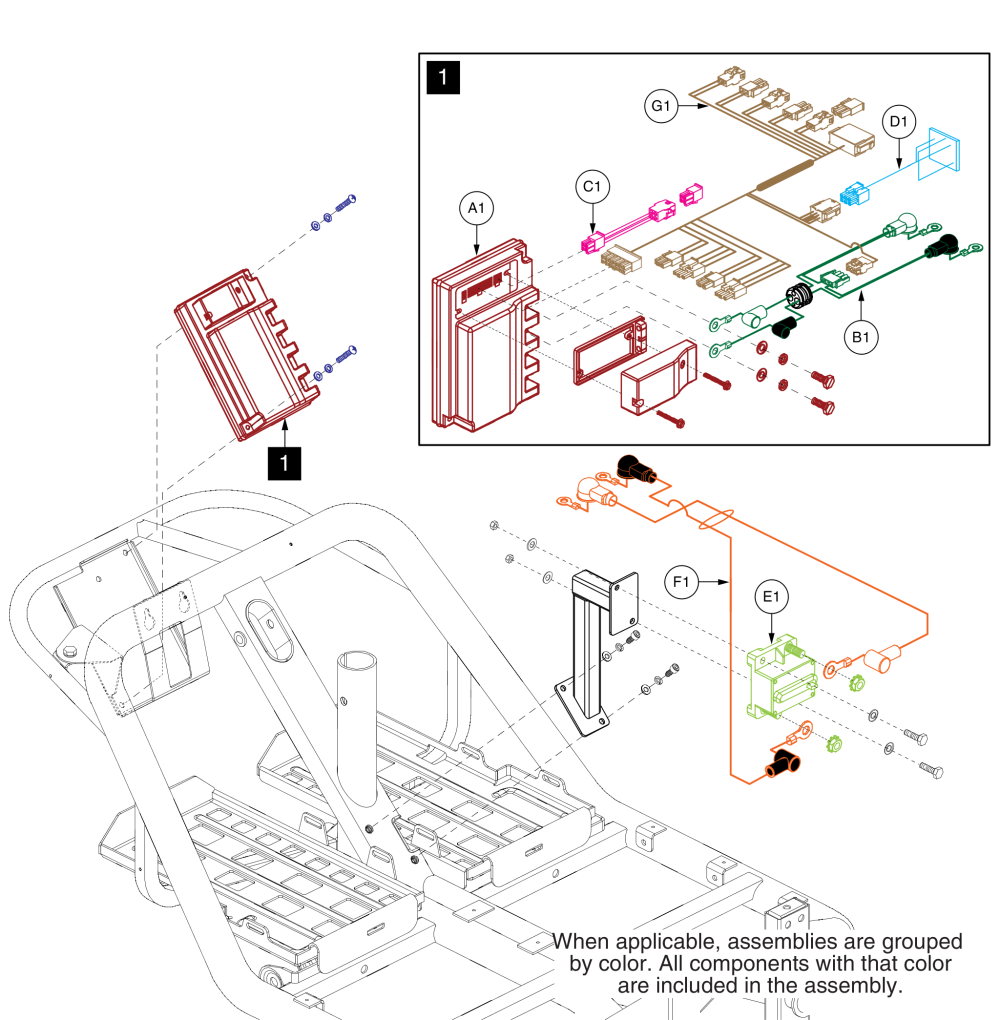 Rear Controller Assy, 200 Amp, Mkii Controller, Pursuit Xl - S714 parts diagram