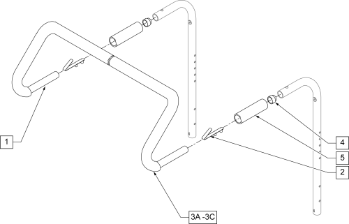 Stroller Handle Extension-removable parts diagram