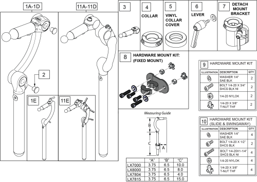 Linx Headrest parts diagram