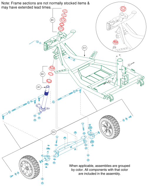 4 Wheel Front Frame And Fork, Victory 9.2 parts diagram