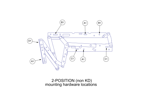 2-position Scissor Hardware parts diagram