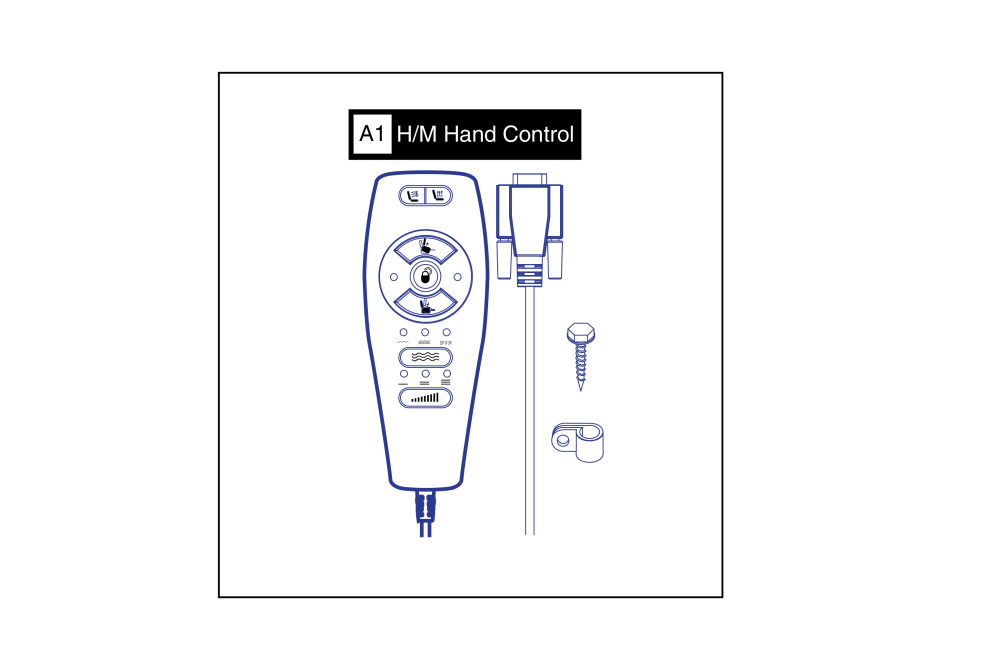 Deluxe Heat / Massage Hand Control parts diagram