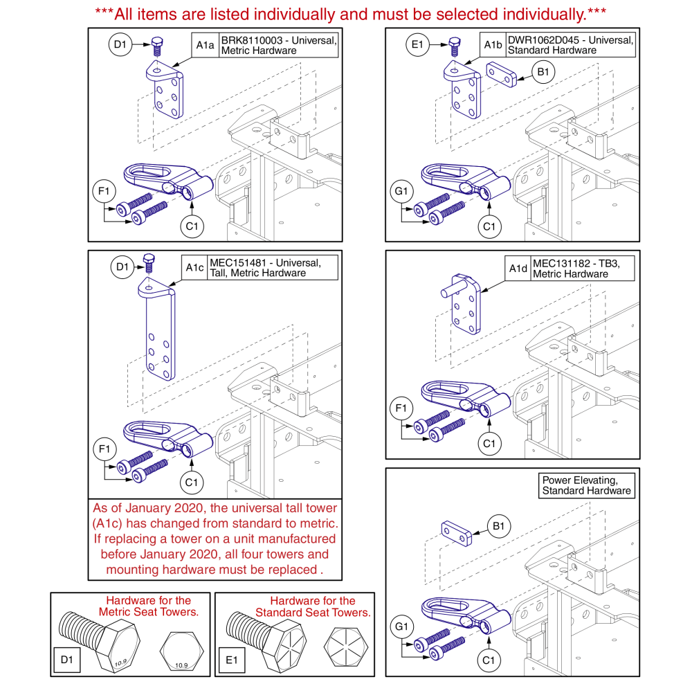 Seat Mount Connectors With Transit Loops, Q6 Edge X parts diagram