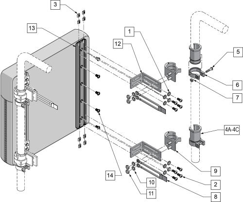 Snaptite Back Hardware (transit Approved) parts diagram