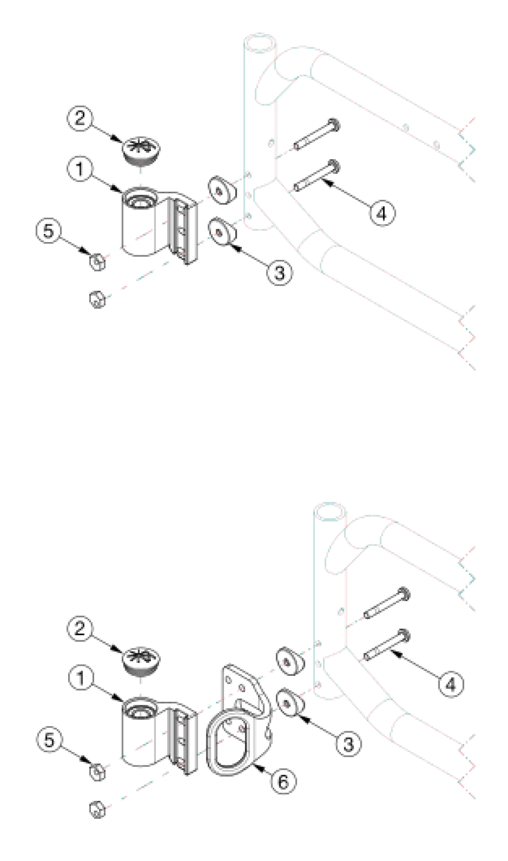 Catalyst E Caster Housing - Super Low parts diagram