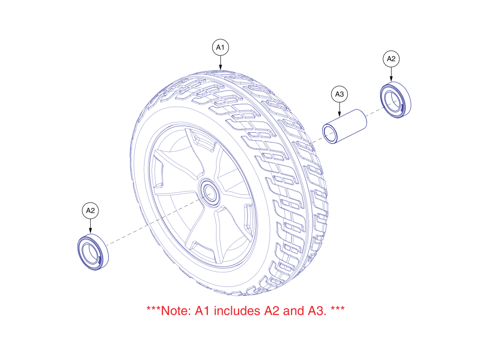 Front Wheel Assy parts diagram