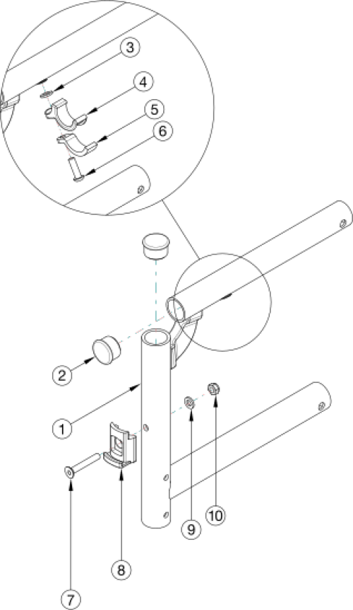 Catalyst 5ti Swing Away Front Frame parts diagram