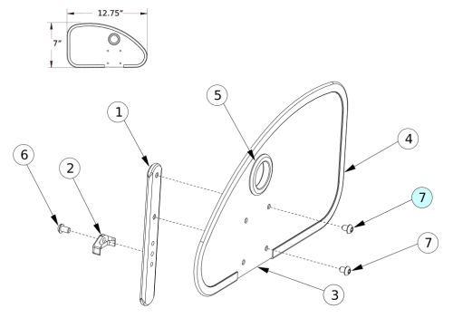 Catalyst 5ti Aluminum Straight Side Guard parts diagram