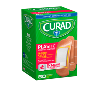 CURAD Plastic Bandages - Assorted - 80 CT