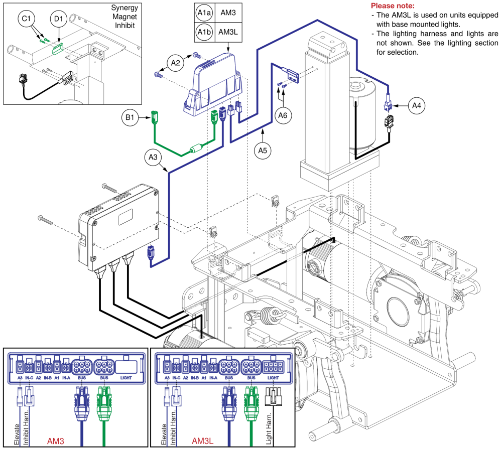Ql3 Am3 / Am3l For Power Elevating Seat - Q6 Edge 2.0/3 parts diagram