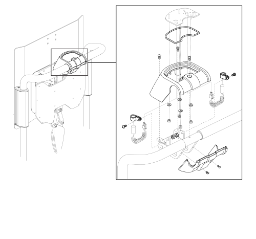 Remote Plus / Switch-it, Tilt And Recline, Attendant Control Hardware parts diagram