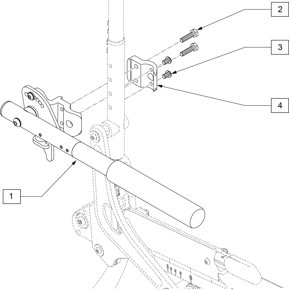 Adjustable Locking Flip-up Armrest parts diagram