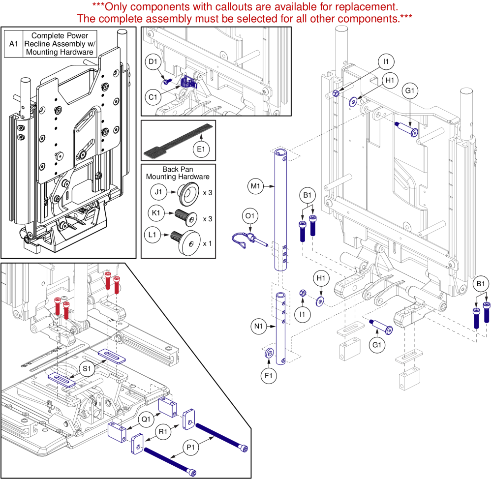 Static Back, V2 (tb3.5) Tilt Tb3, Occupied Transit parts diagram