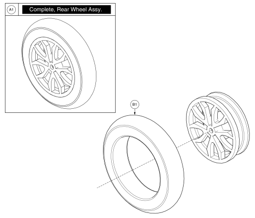 Rear Wheel Assy, Raptor parts diagram