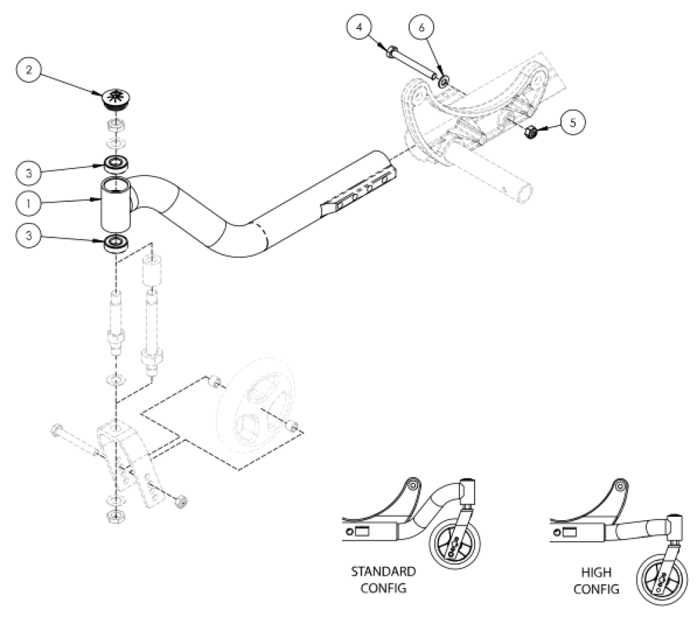 Focus Cr Caster Arm parts diagram
