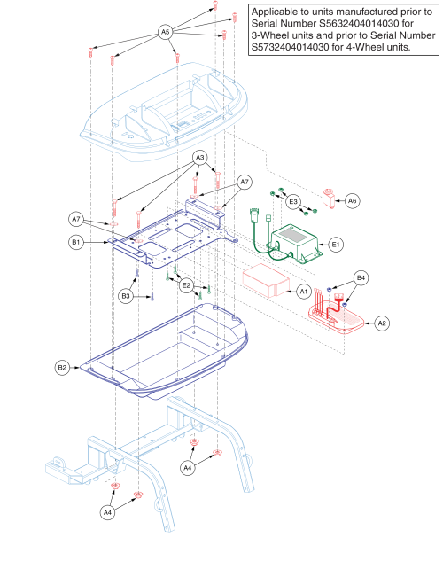 Controller, Version 1, Part 1,  S5632404014030 - Prior parts diagram