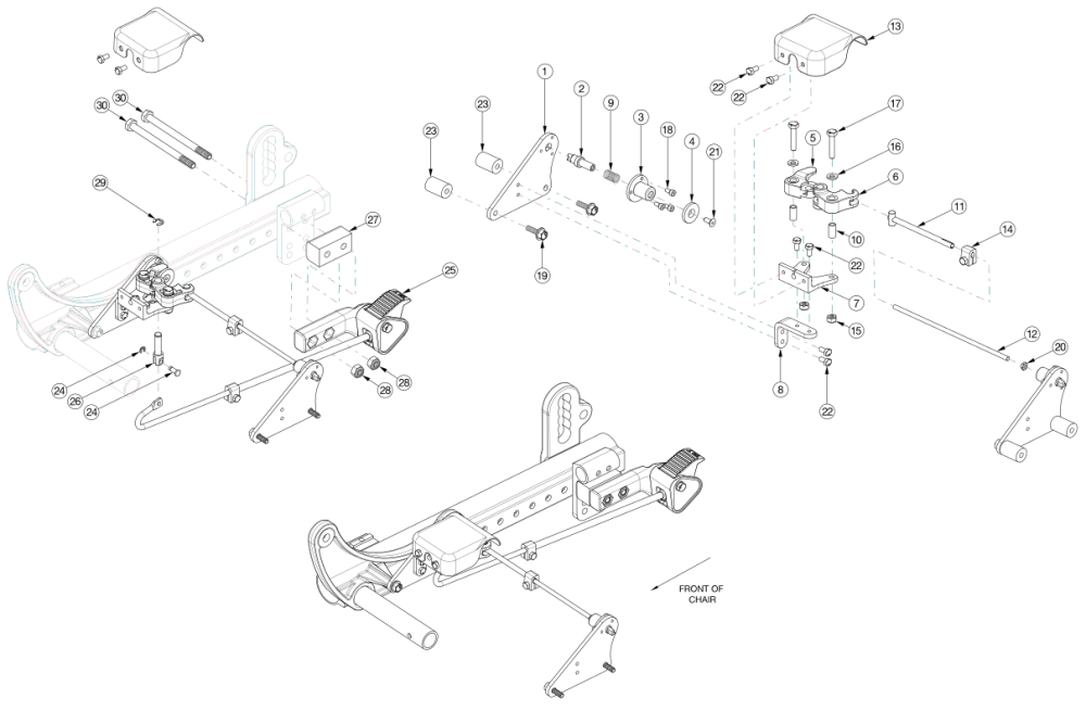 Focus Cr Foot Tilt Mechanism parts diagram