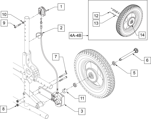 Hub Lock For Use W/ Long Axle Bracket parts diagram