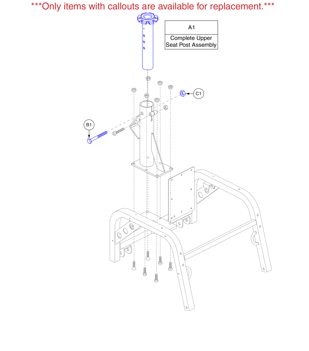 Hurricane Pmv5001 Seat Post Assembly parts diagram