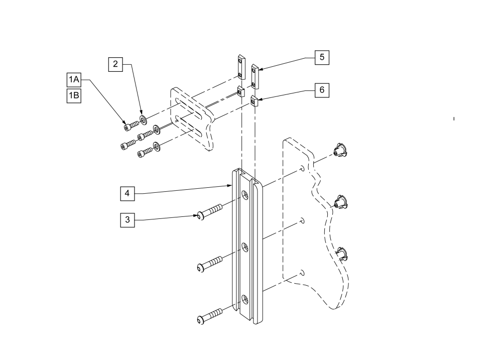 Hardware Mounting Channel -back parts diagram