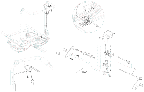 Focus Cr Hand Tilt Mechanism Fixed Height With Adjustable Handle Back - Growth parts diagram