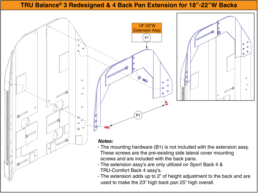 Back Height Extension, 18