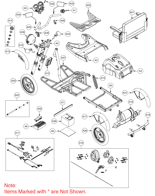 Dual Seat - Complete Assembly, Sport Rider parts diagram