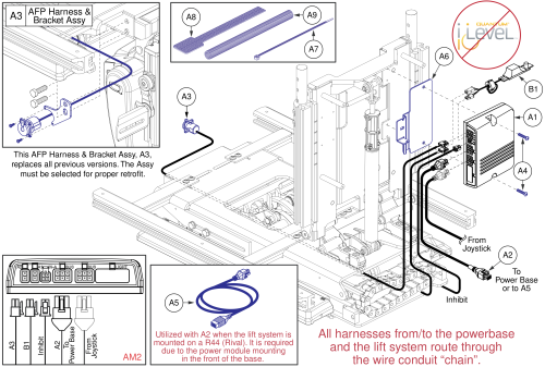 Ne+ Lift W/afp, Reac Lift / Non I-level parts diagram