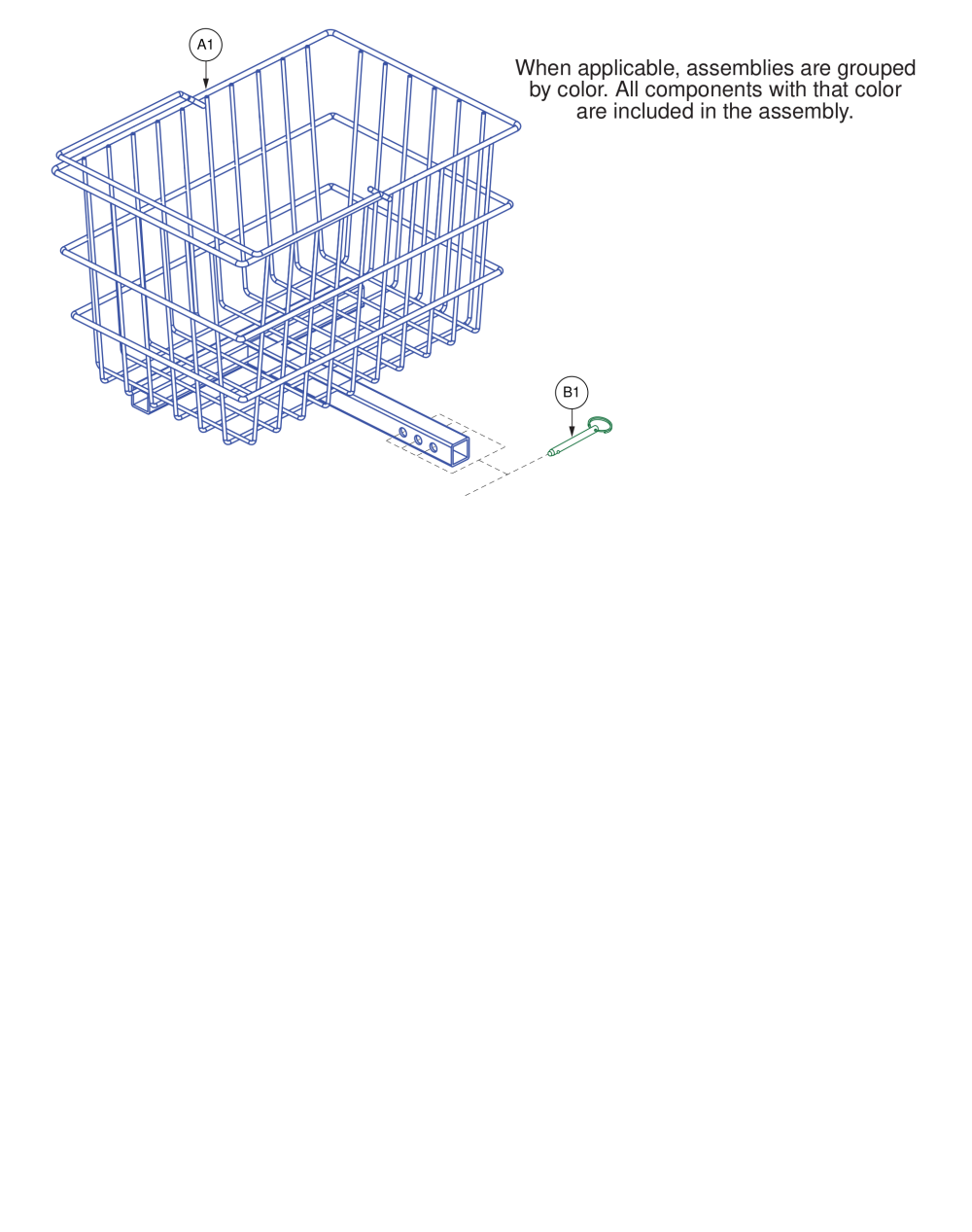 Rear Basket Assy. parts diagram