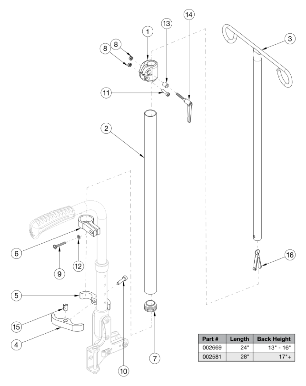 Liberty Iv Pole parts diagram