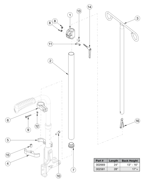 Liberty Iv Pole parts diagram