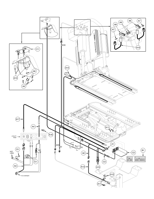 Tilt, Recline, And Elevate, Switch-it, Tb1 Electronics parts diagram