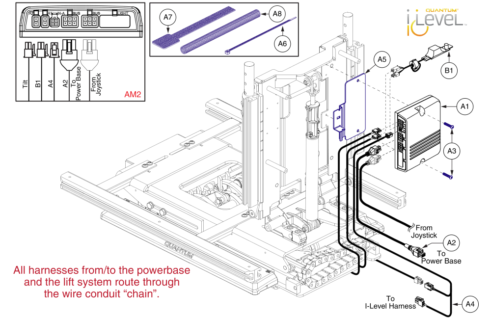 Ne+ Lift & Tilt, Reac Lift / I-level parts diagram