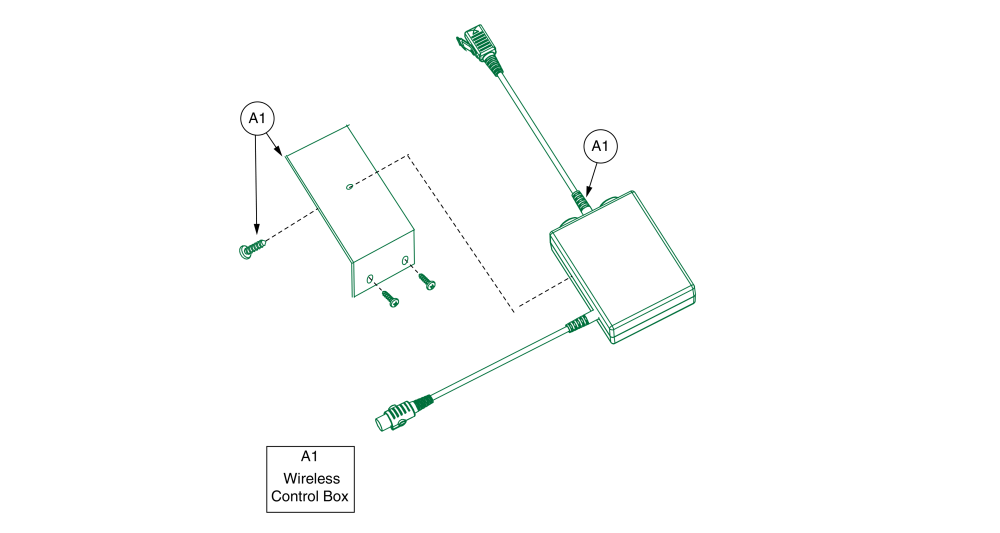 Wireless Pendant Control Box Assy, Ele155672 parts diagram