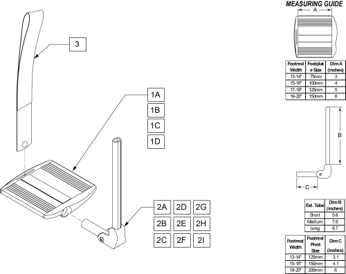 Multi Angle Adj Footplate parts diagram