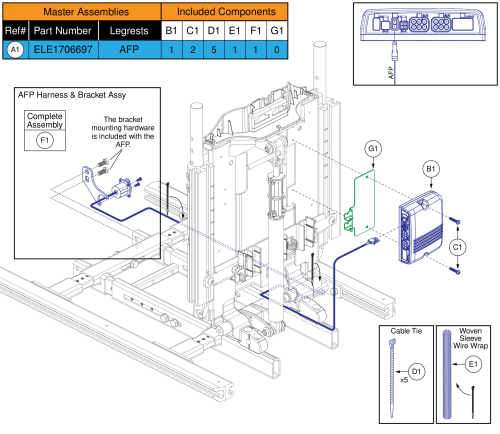 Ql3 Am1, Tb3 Static Seat W/ Afp (edge Series, Stretto, 4front Series, R44 Rival, Q4) parts diagram