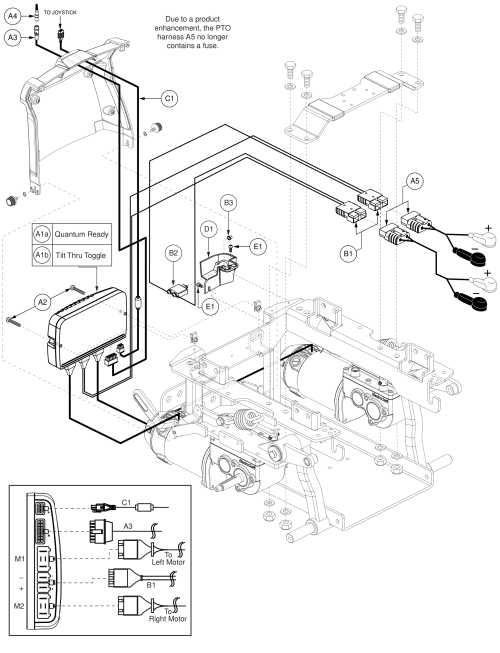 Q-logic, Quantum Ready / Tilt Thru Toggle, Electronics Assy, Q6 Edge X parts diagram