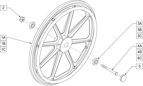 8 Spoke Mag Wheel parts diagram
