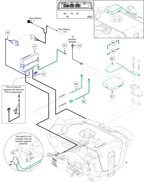 Ne+ Electronics, Power Seat Thru Joystick, Sub-song Motors - J6 Va parts diagram