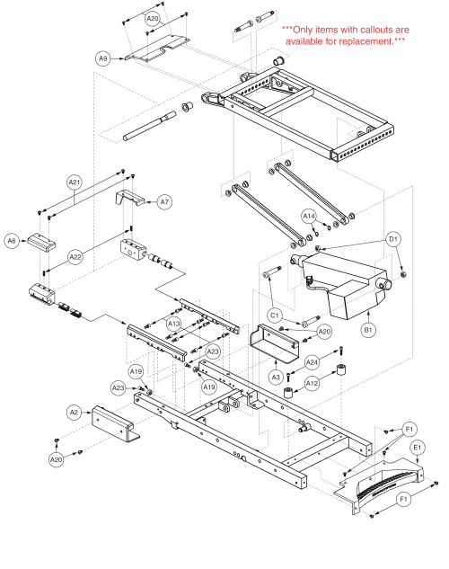 Tilt Frame And Actuator, Version 2, Tb2 Tilt parts diagram